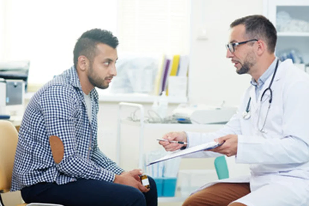 doctor giving a patient a consultation