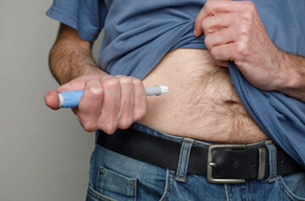 injection into stomach